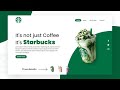 Starbucks landing page website design using html css  javascript  step by step web design tutorial