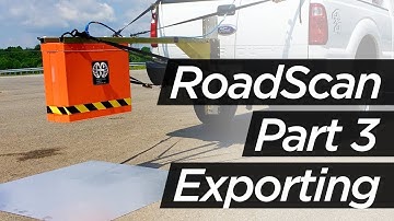 RoadScan: Exporting Data