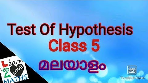 Testing population mean (Z &t test).Problems-Class1(malayalam).