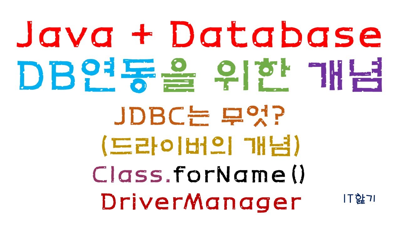 [JAVA] DB연동을 위해 알아야 하는 개념(JDBC driver?)