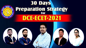 DCE ECET-2021 || 30 Days Preparation Strategy II Weightage Analysis By SAIMEDHA KOTI Subject Experts