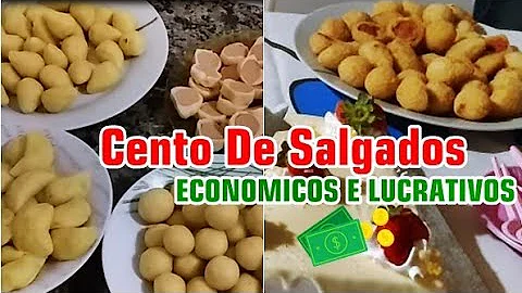 Qual o valor do cento de salgados?