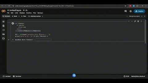 Fungsi Rekursif (Deretan Fibonacci)