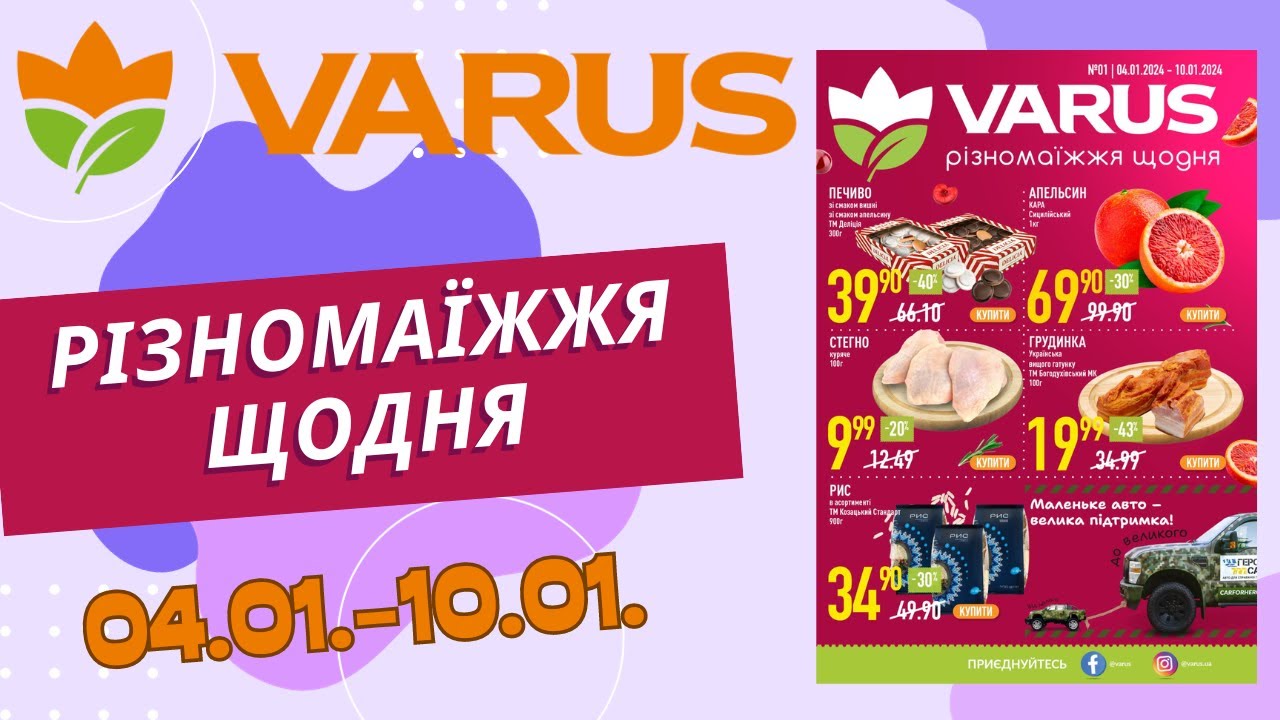 Новий акційний каталог Varus (Варус). Акція з 04.01. по 10.01. #знижки ...