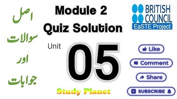 Module 2 Unit 5 Quiz || Original Questions with Answers