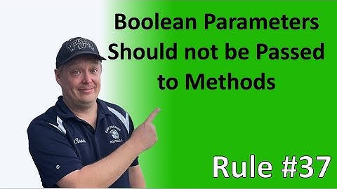 (Depreciated) Rule #37 - Boolean parameters should not be passed to methods