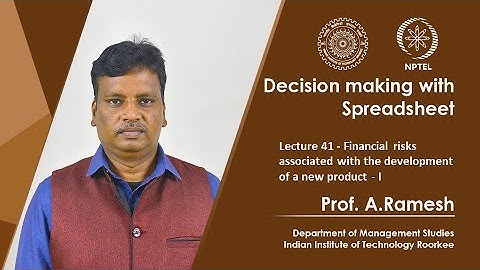Lecture 41 - Financial risks associated with the development of a new product - I