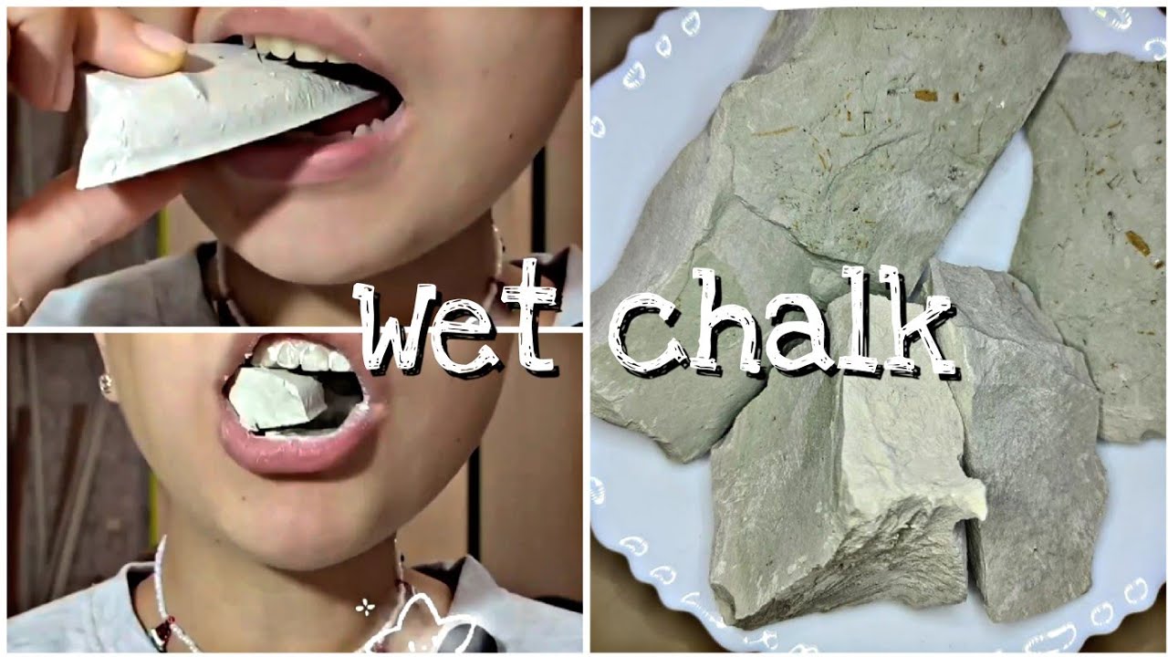 Eating wet chalk 🥰 wet chalk 💦 YouTube