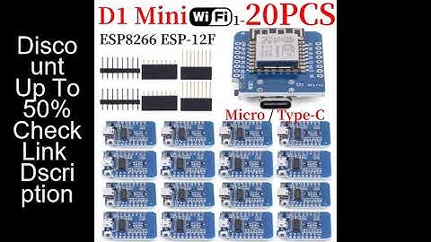 1-20PCS ESP8266 D1 Mini WIFI Development Board ESP-12F CH340G CH340 V2 Usb Wemos D1 Mini Nodemcu Lua