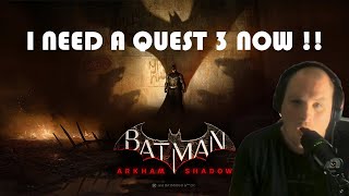 A NEW BATMAN GAME ! | Batman: Arkham Shadow | VR GAME| Teaser Trailer | Reaction
