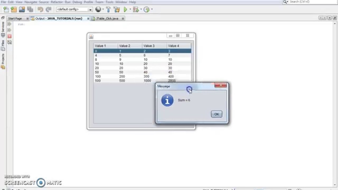 Java Swing JTABLE Constructor. Simple java Swing Projects with source code. Mouseclick c# как создать. Column java