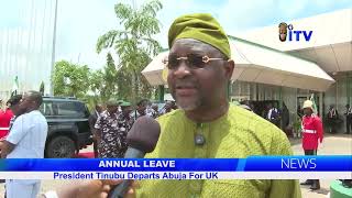 ANNUAL LEAVE: President Tinubu Departs Abuja For UK