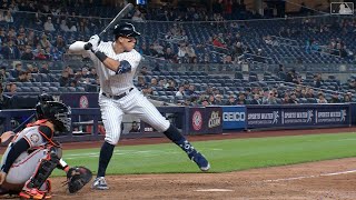 Aaron Judge DESTROYS a hanger for a home run to left field on his 30th birthday 04/26/2022