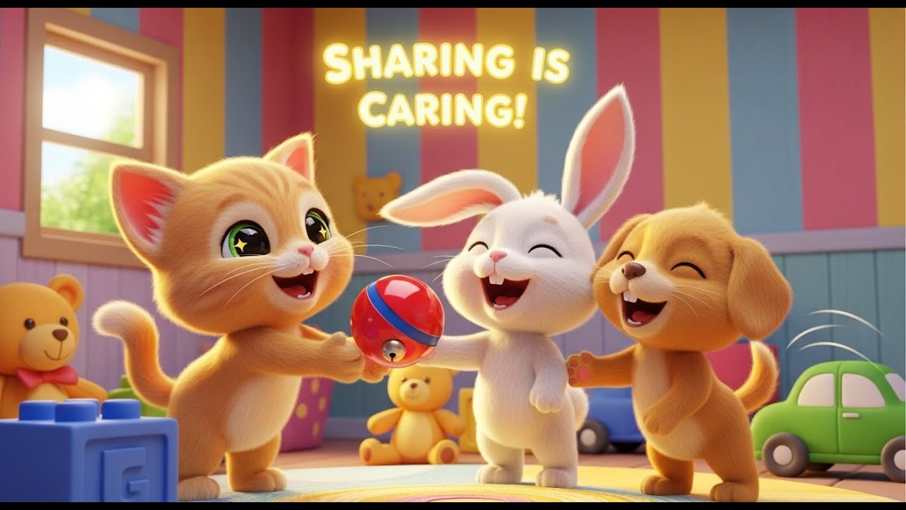 Kiki the Kitten Learns to Share 🐱 | Moral Story for Kids | Mini Mind Club