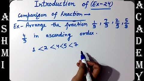 Fractions ( Introduction Exercise - 24 ) || Chapter 7 || class 5 || R S Aggarwal || ASHMI ACADEMY ||