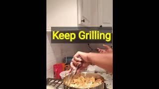 Cooking w/ Tiffany Bee  Pan Grilled Chicken Thighs w/ Onions & Mushrooms over Jasmine Rice