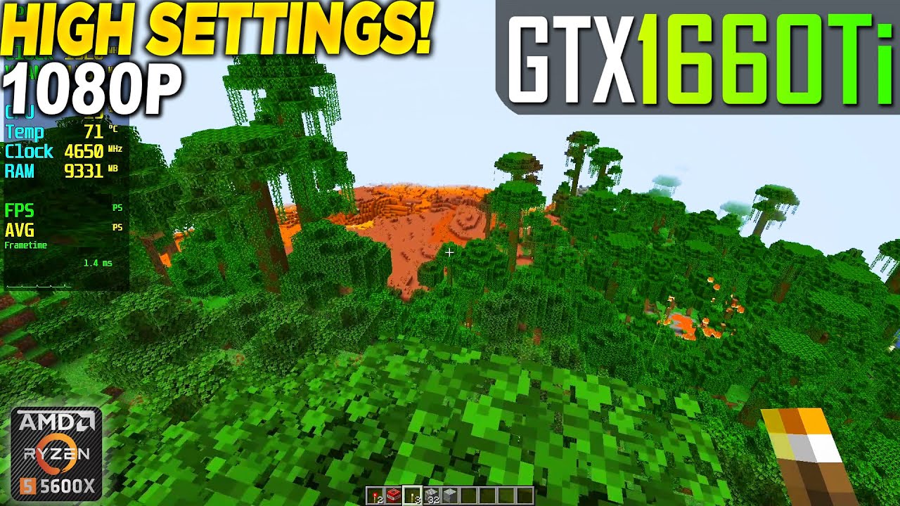Minecraft GTX 1660 Tİ + Ryzen 5 5600x - 1080p High, - YouTube