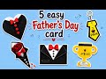 5 Easy Father’s Day Card Ideas ❤️ | DIY Handmade Cards for Dad | Father’s Day Craft 