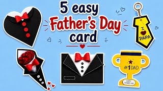 5 Easy Father’s Day Card Ideas ❤️ | DIY Handmade Cards for Dad | Father’s Day Craft