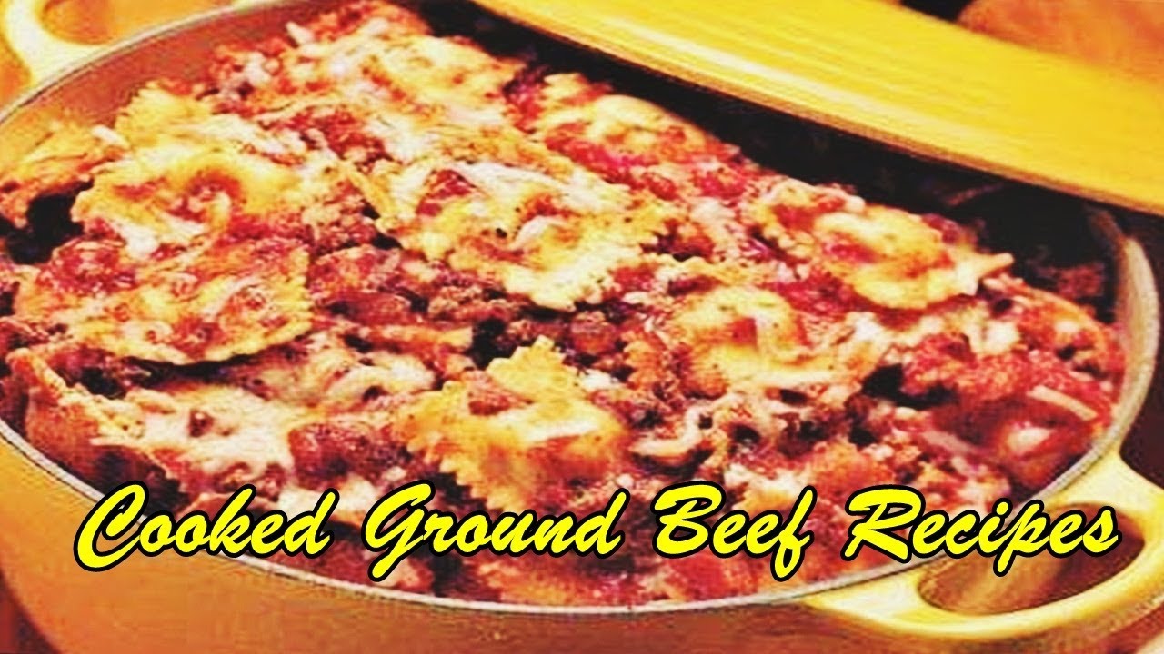 Cooked Ground Beef Recipes - YouTube