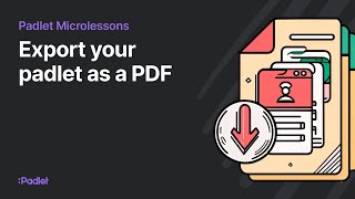 Export your padlet as a PDF
