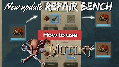 Greath new update Mutiny pirate Survival RPG: How the new Repair Bench Work and how to make it