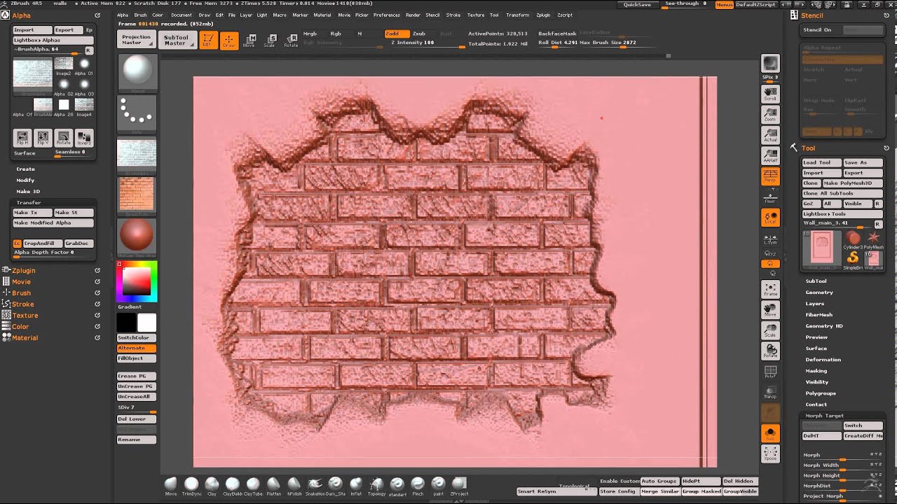 use a stencil in zbrush