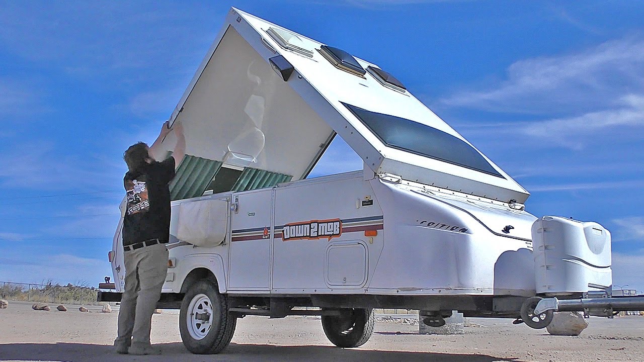Setting Up Camp In The Aliner A Frame Pop Up Camper Trailer - Youtube