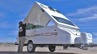 Setting Up Camp in the Aliner A Frame Pop Up Camper Trailer