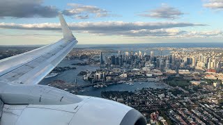 Scenic Landing at Sydney Airport with Opera House View  Qantas Boeing 737 (4K) Inflight Short Clip