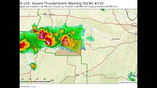 Severe Thunderstorm Warning From NWSLSX On WZ2548 7/9/26 