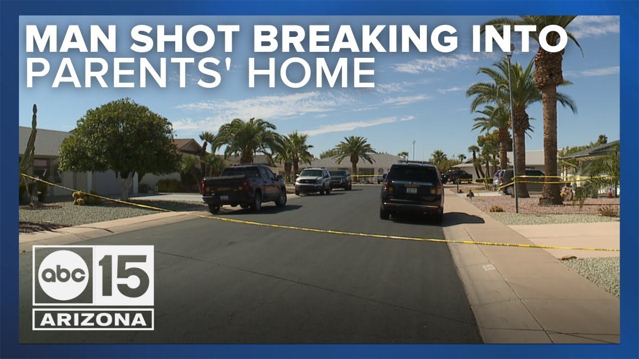 Man in hospital after being shot while breaking into parents' home in ...