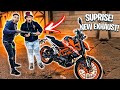 SURPRISING MY LITTLE BROTHER WITH A NEW EXHAUST FOR HIS KTM DUKE 390 ! | BRAAP VLOGS