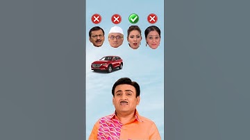 Tmkoc Jethalal 😱 Memory Test Challenge 🤯 || 99% फेल || रेड 🚗  किसके पास हैं #shorts #tmkoc #trending