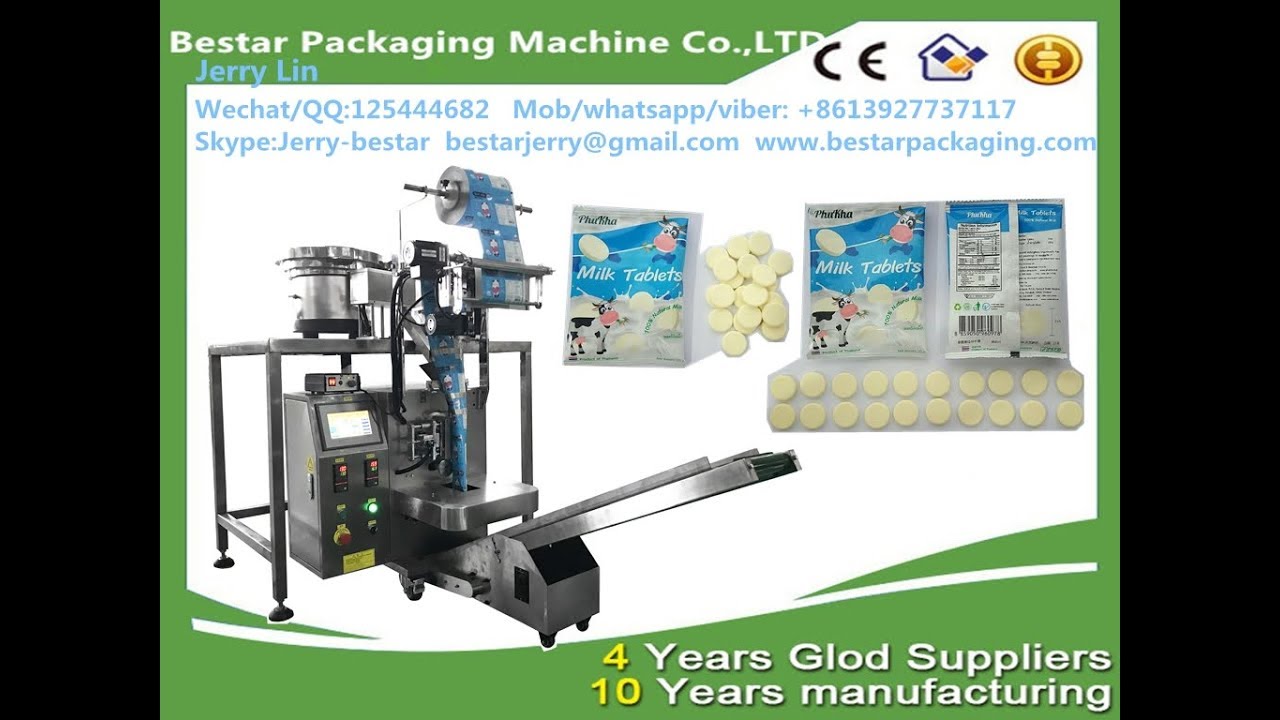 Bestar milk tablets packaging machine with counting system