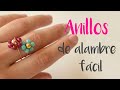 Cómo hacer ANILLOS DE ALAMBRE con forma de florecitas 84 😍😍