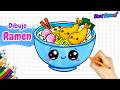 Cómo dibujar RAMEN KAWAII - Dibujos paso a paso fáciles ????✨