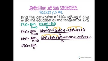 Definition of the Derivative Quadratic Video 1