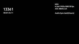 AV sync h264 1920 1080 30fps aac 48kHz 2ch 320k 2hours