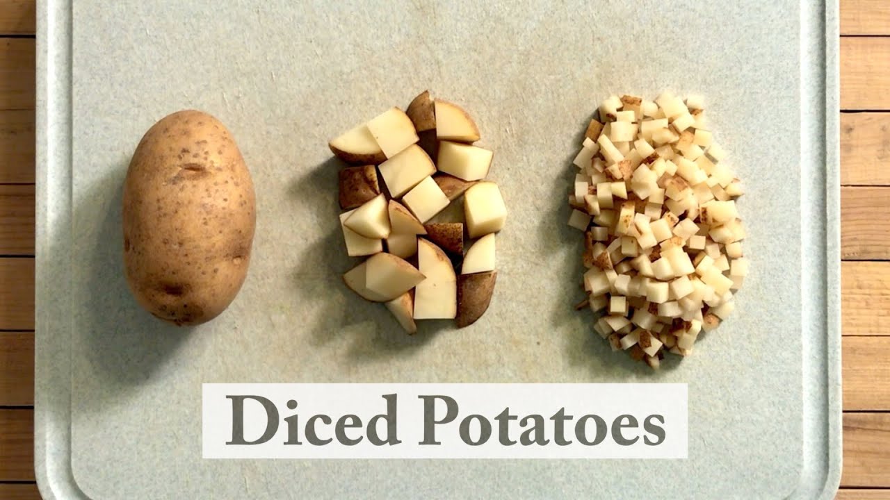 How to cut potatoes into cubes - Eat Well Spend Smart