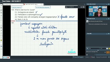AIATS Test 03 Code C For Class XI Studying BOTANY Med 2019 Q101 to 105