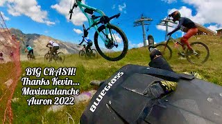 Big Crash + Best Race after jostling for 1st - Maxiavalanche Auron 2022 - Full Run Carnage