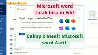 cara mudah mengaktifkan microsoft office cuma 2 menit | microsoft word tdk bisa di edit