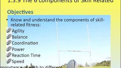 6 components of Skill related fitness