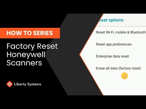 How to Factory Reset Honeywell CK65, CT40, CT60