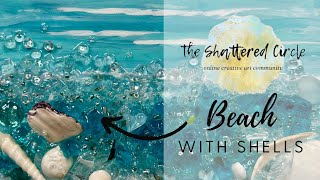 Beach with Shells (Beginner Glass & Resin Art Tutorial)