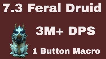 [7.3 ] Feral Druid Burst Damage One Shot Macro (3+Mill DPS) Insane 1 button macro