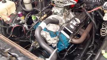 350 Corvette Engine Open Headers 86