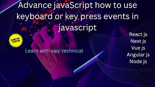 Lecture No 35 Advance JavaScript keyboard or key press events #javascript  URDU/HINDI