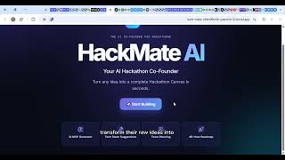 22 July 2026 HackMate AI | Your AI Hackathon Co-Founder